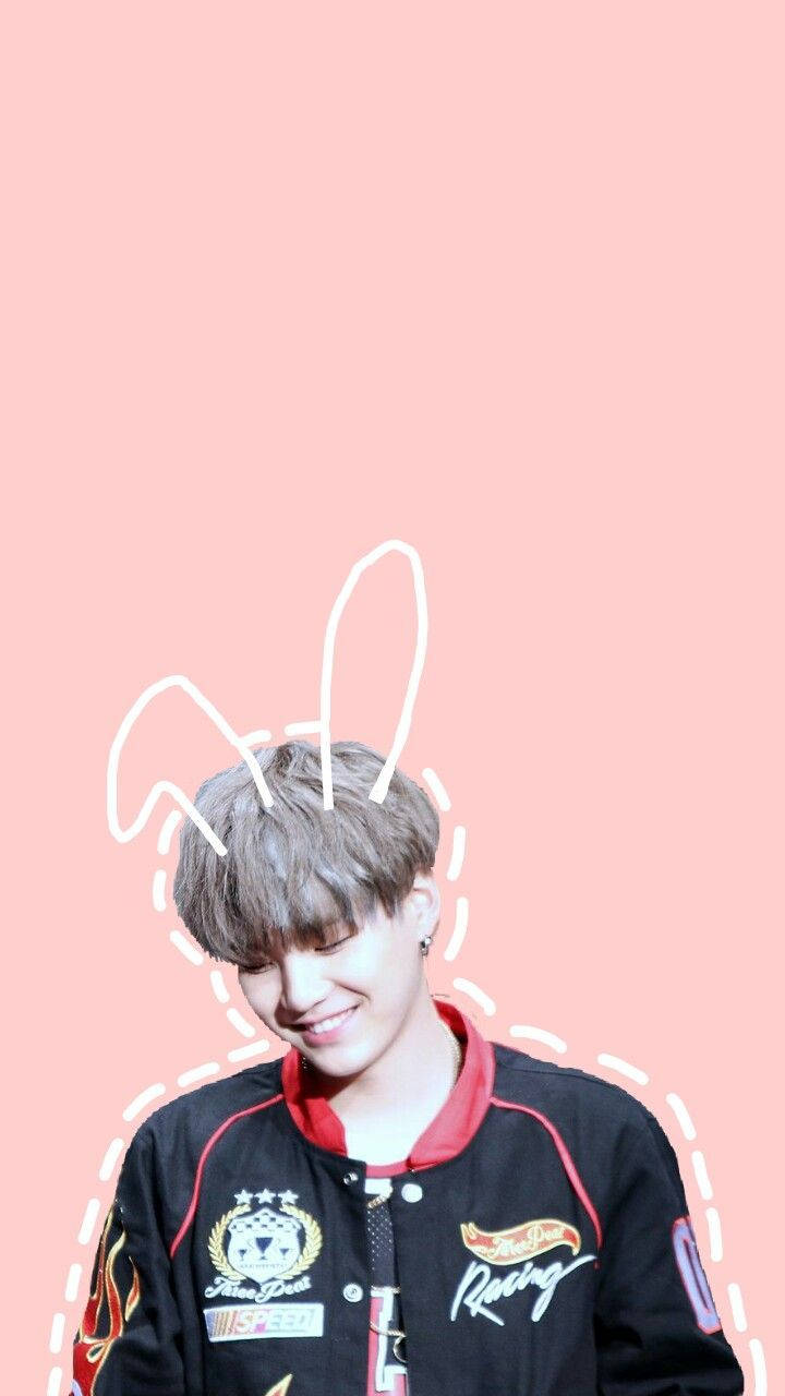 Bts Suga Cute Bunny Ears Background