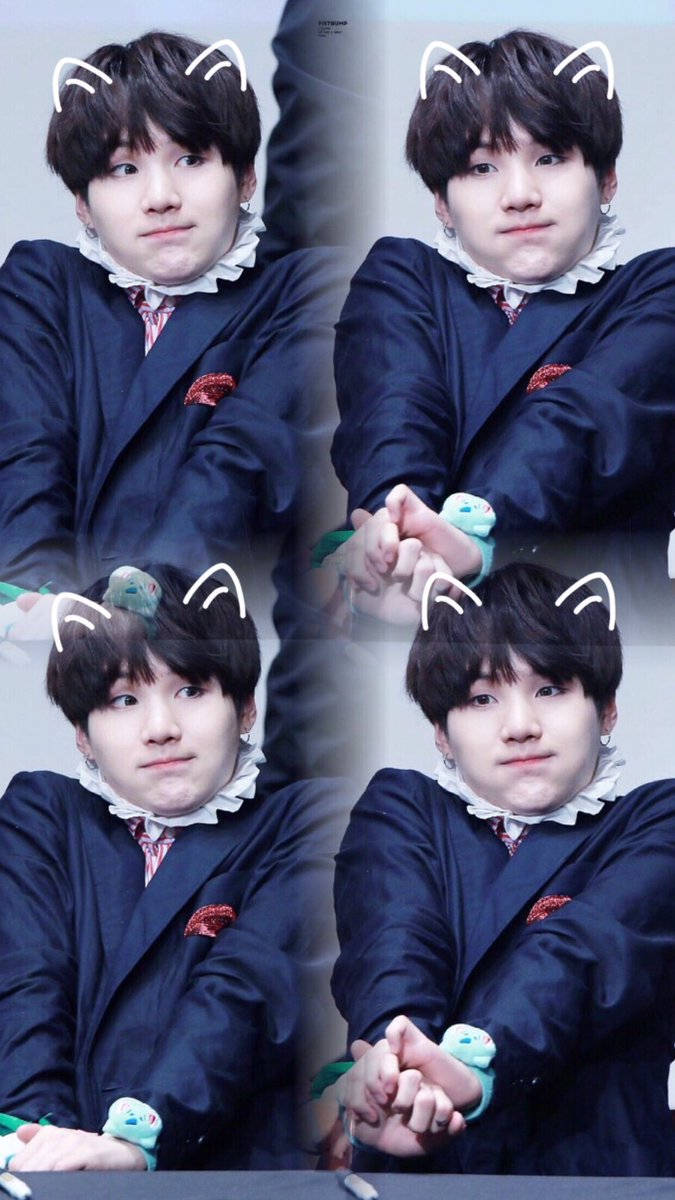 Bts Suga Cute Cat Ears Background