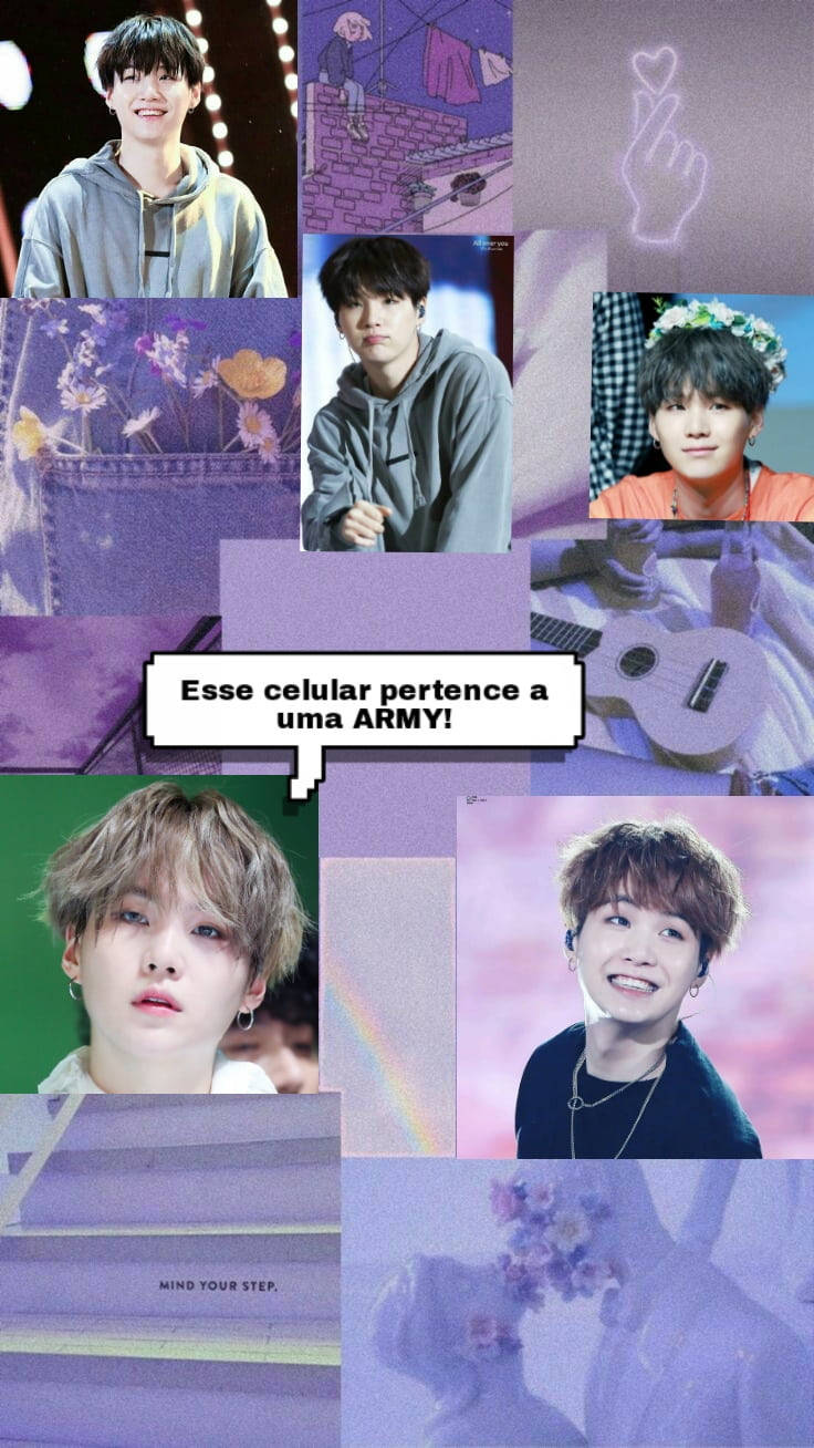 Bts Suga Purple Aesthetic Background