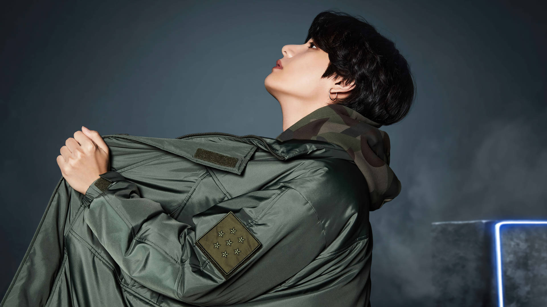 Bts Tae Hyung Army Green Jacket