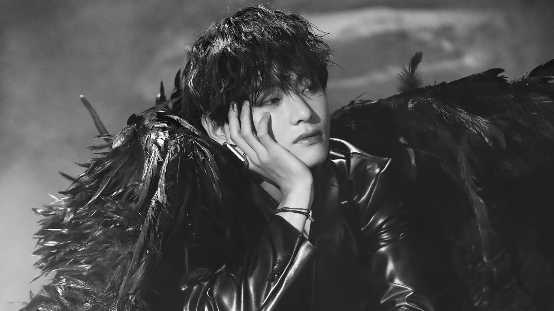 Bts Tae Hyung Black Wings Background