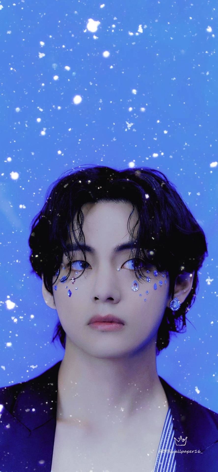 Bts Tae Hyung Face Jewels Background