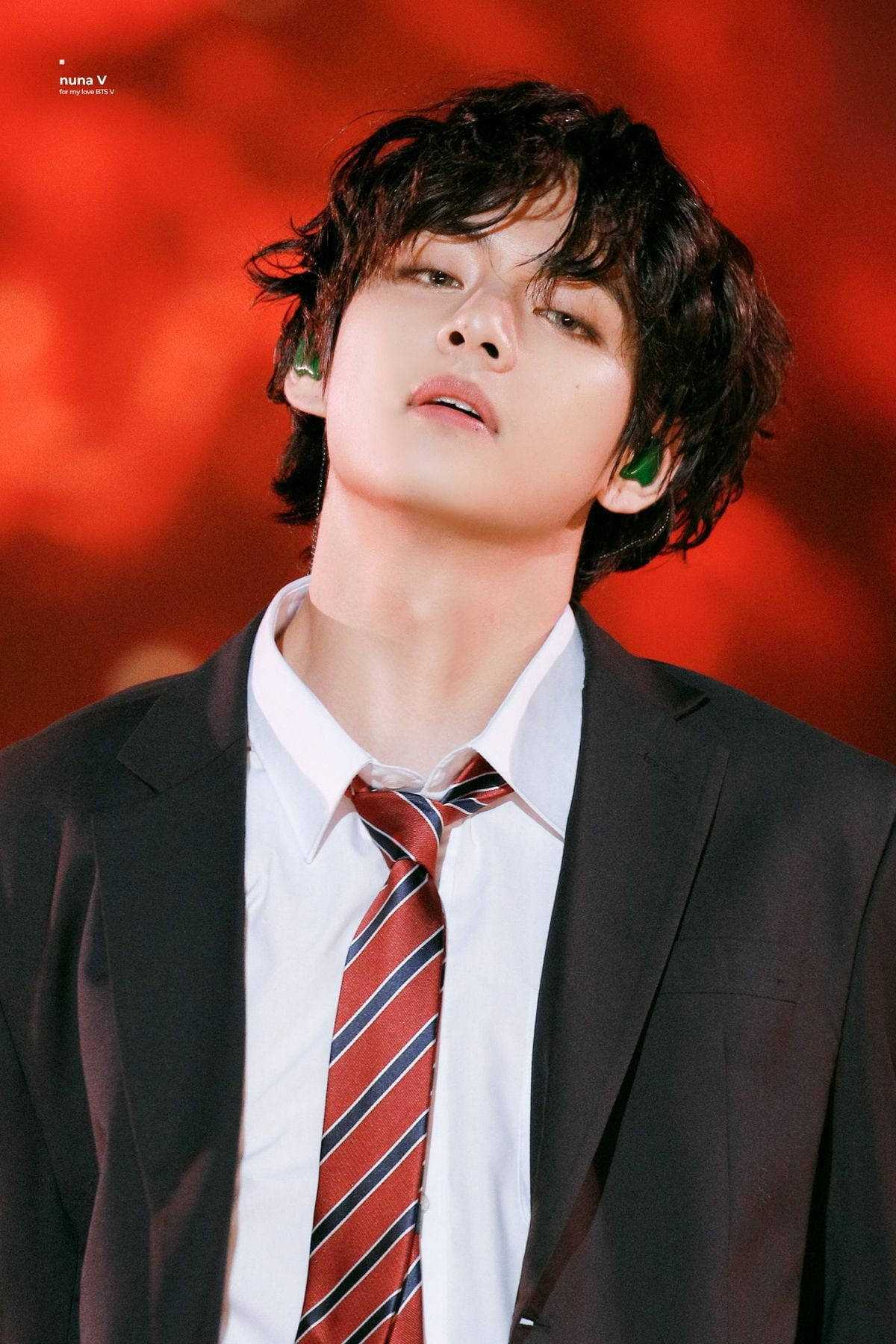 Bts Tae Hyung Piercing Stare Background