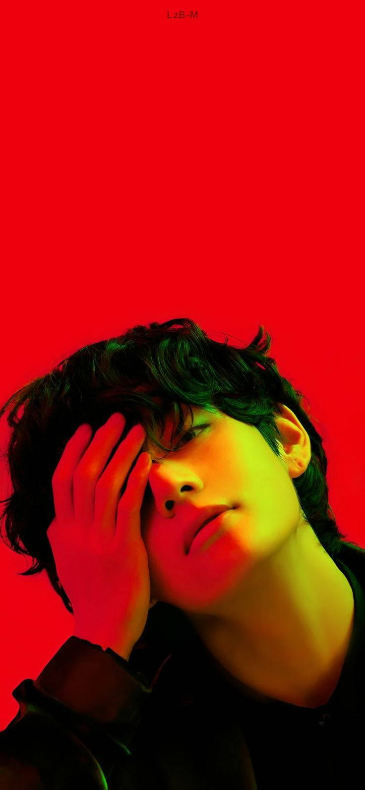 Bts Tae Hyung Red Background Background