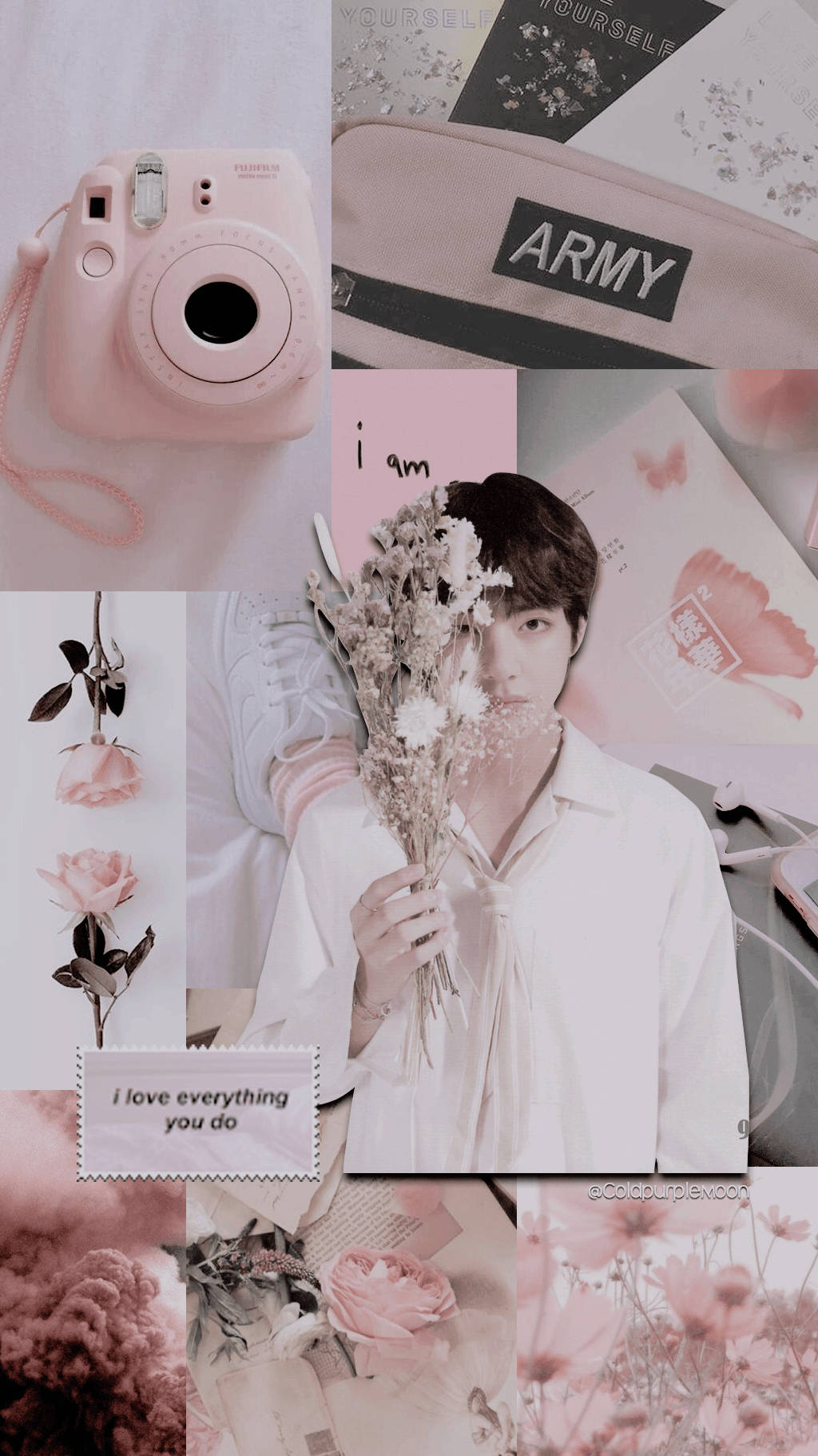 Bts Taehyung Pastel Pink Background