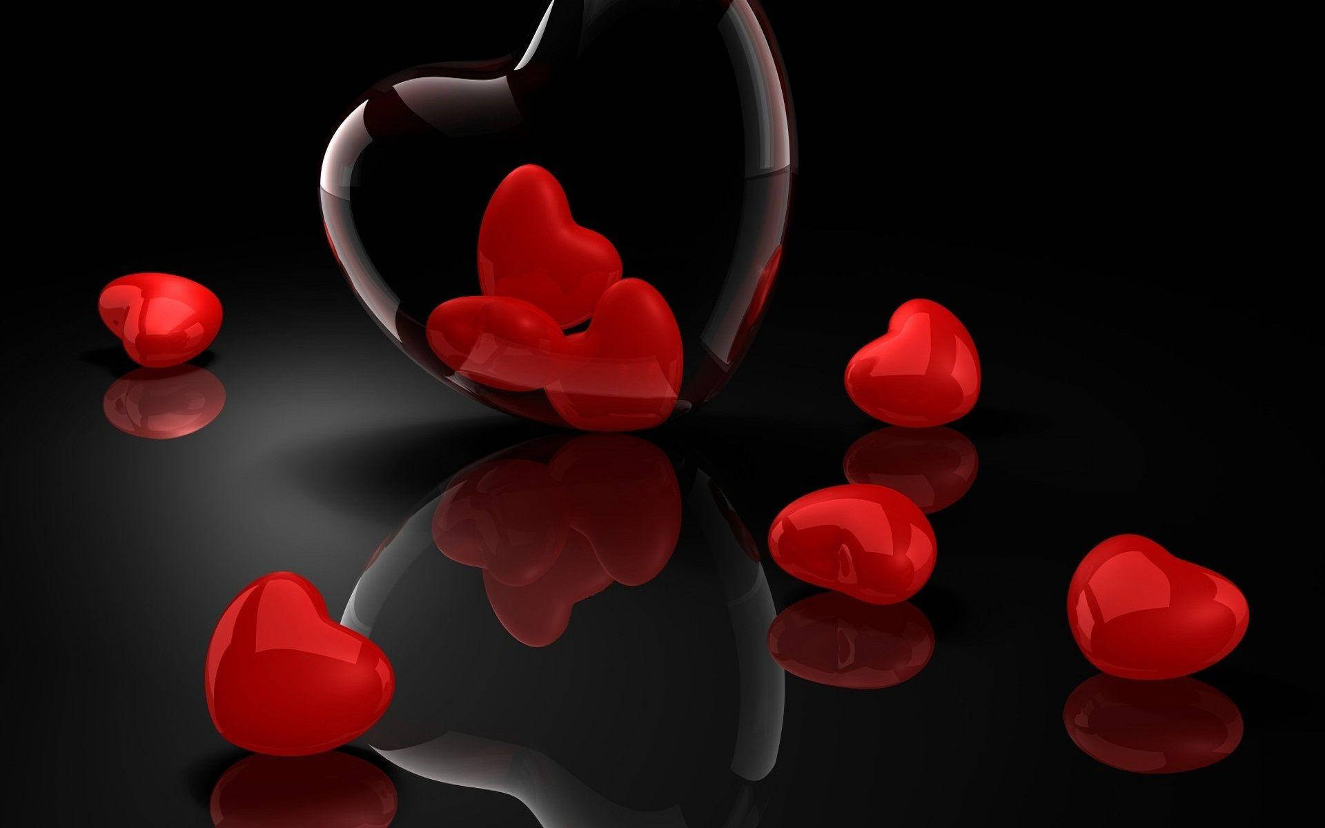 Bubble Heart Love Full Hd Background