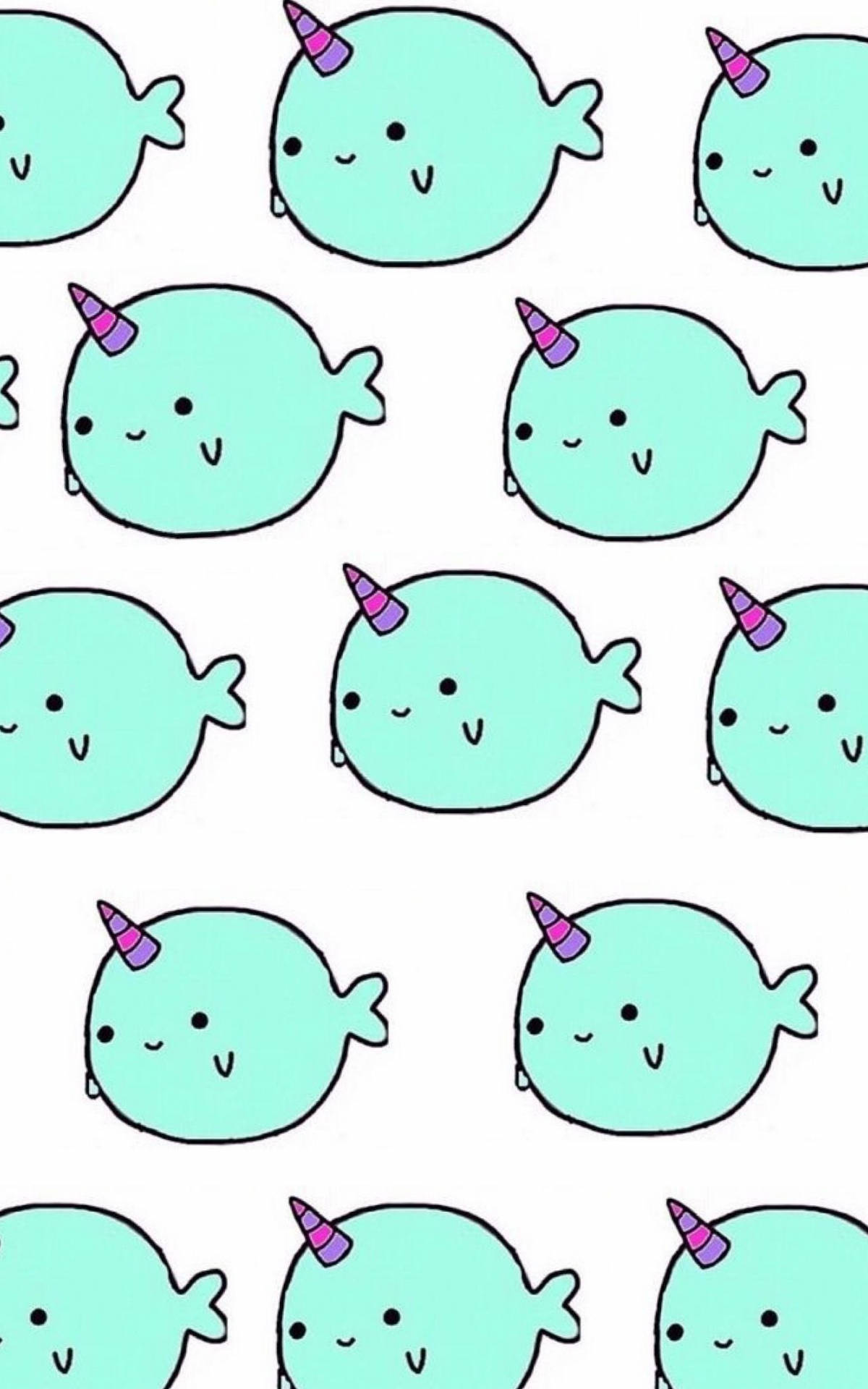 Bubble Narwhal Art Background