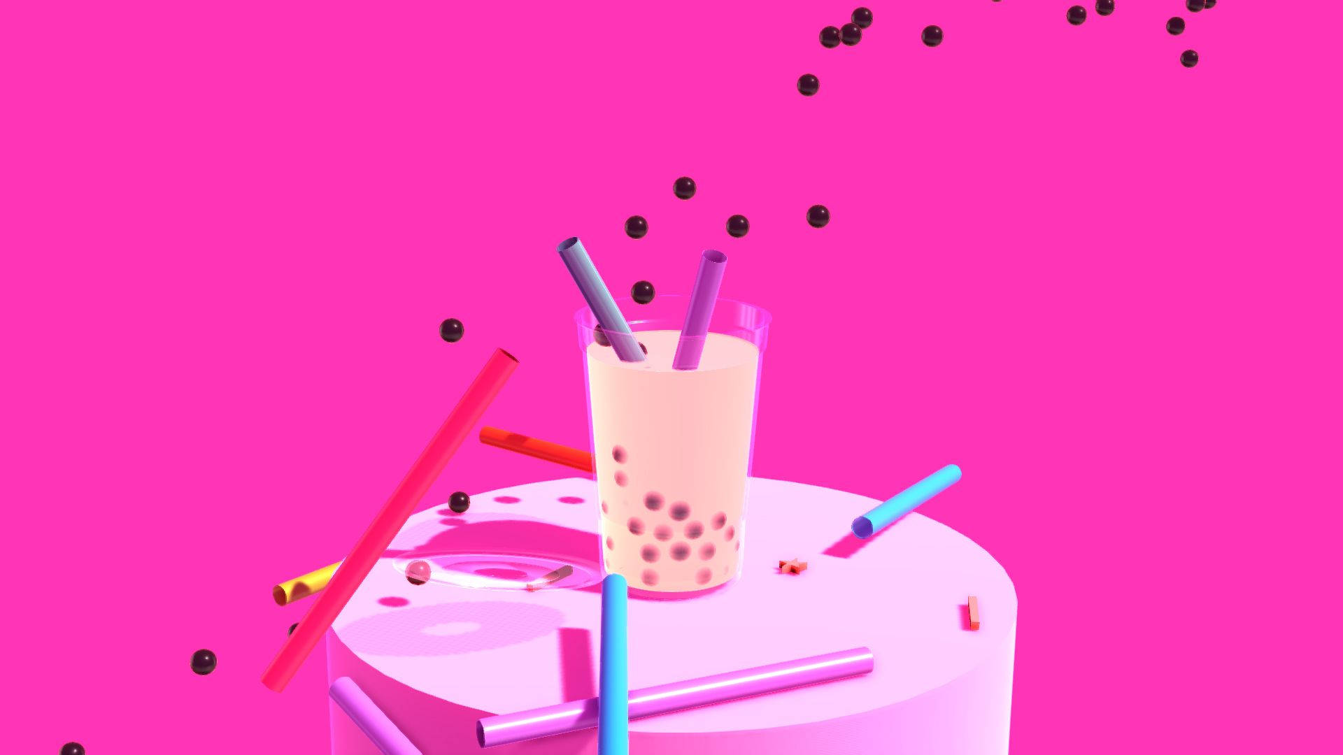 Bubble Tea Food Art Game Background