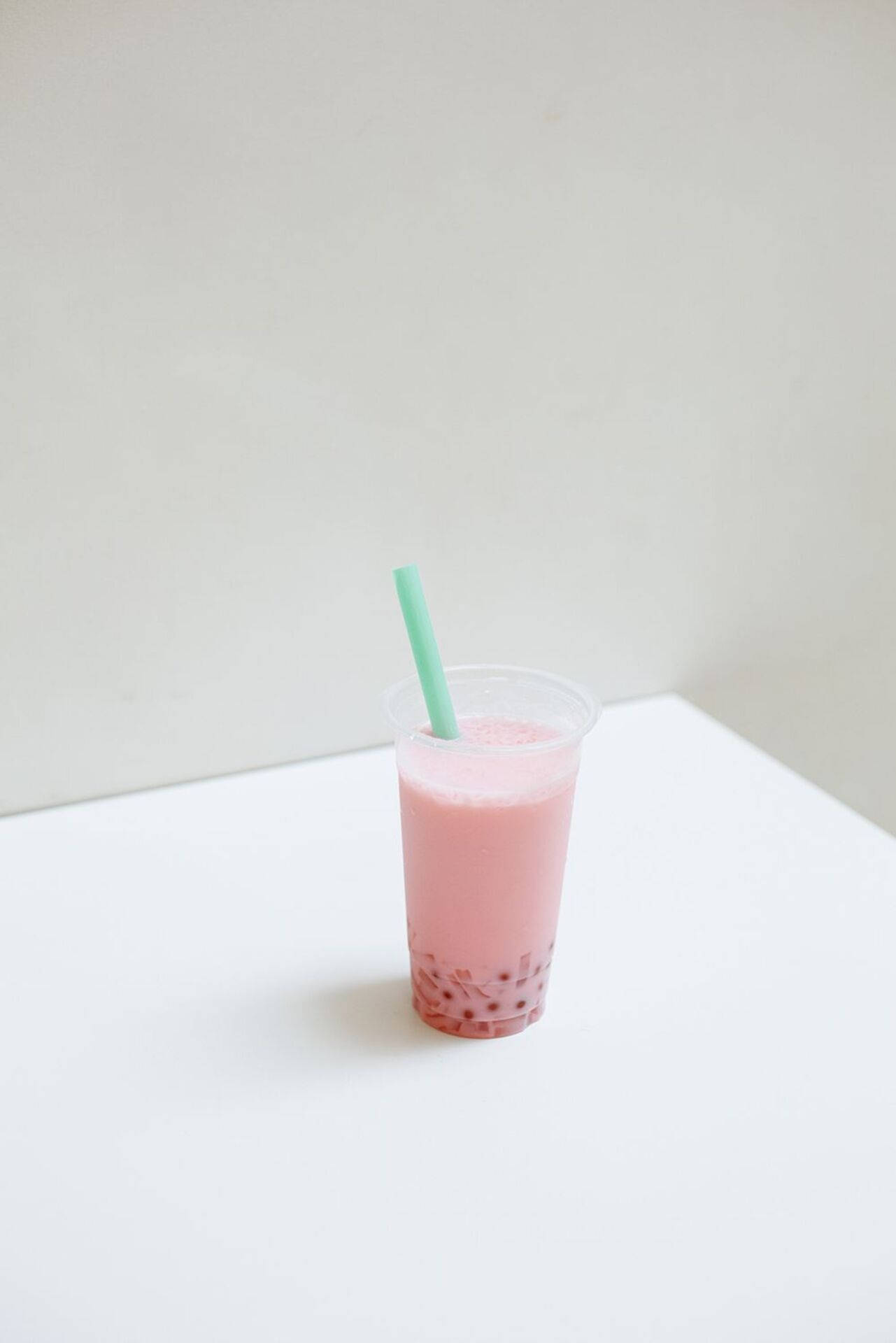 Bubble Tea Strawberry Milk Background