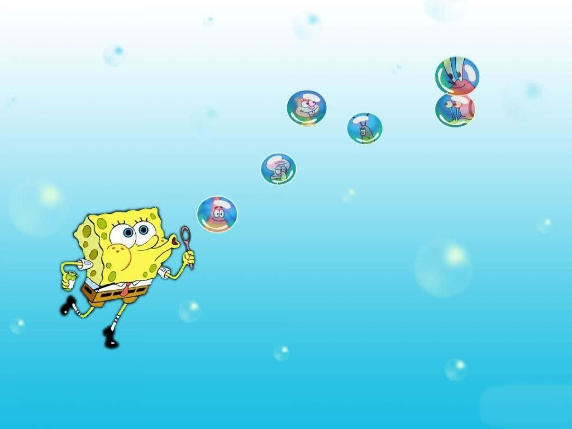 Bubbles Aesthetic Spongebob Desktop Background