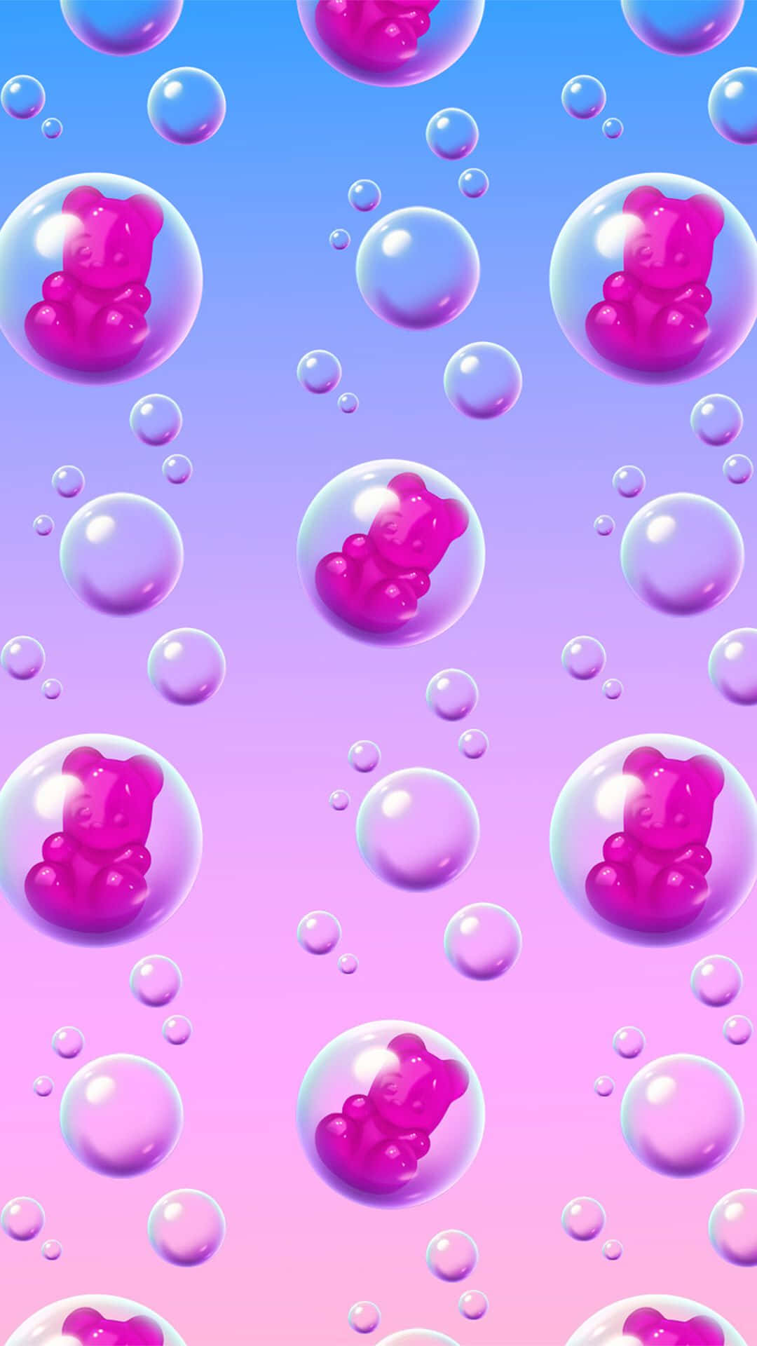 Bubbles On A Pink And Blue Background Background