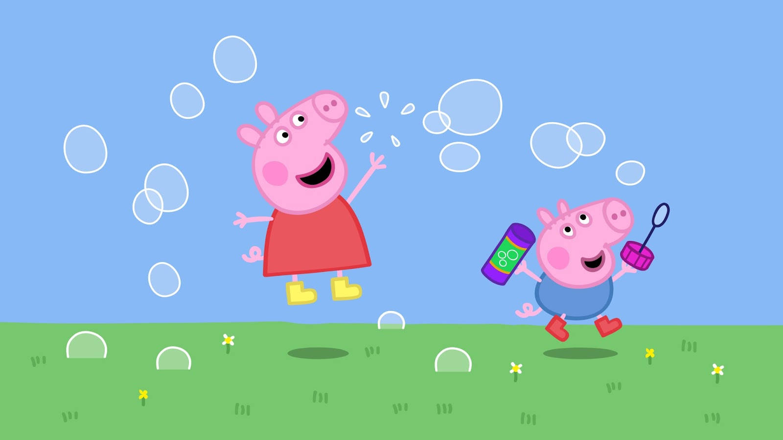 Bubbles Peppa Pig Ipad Background