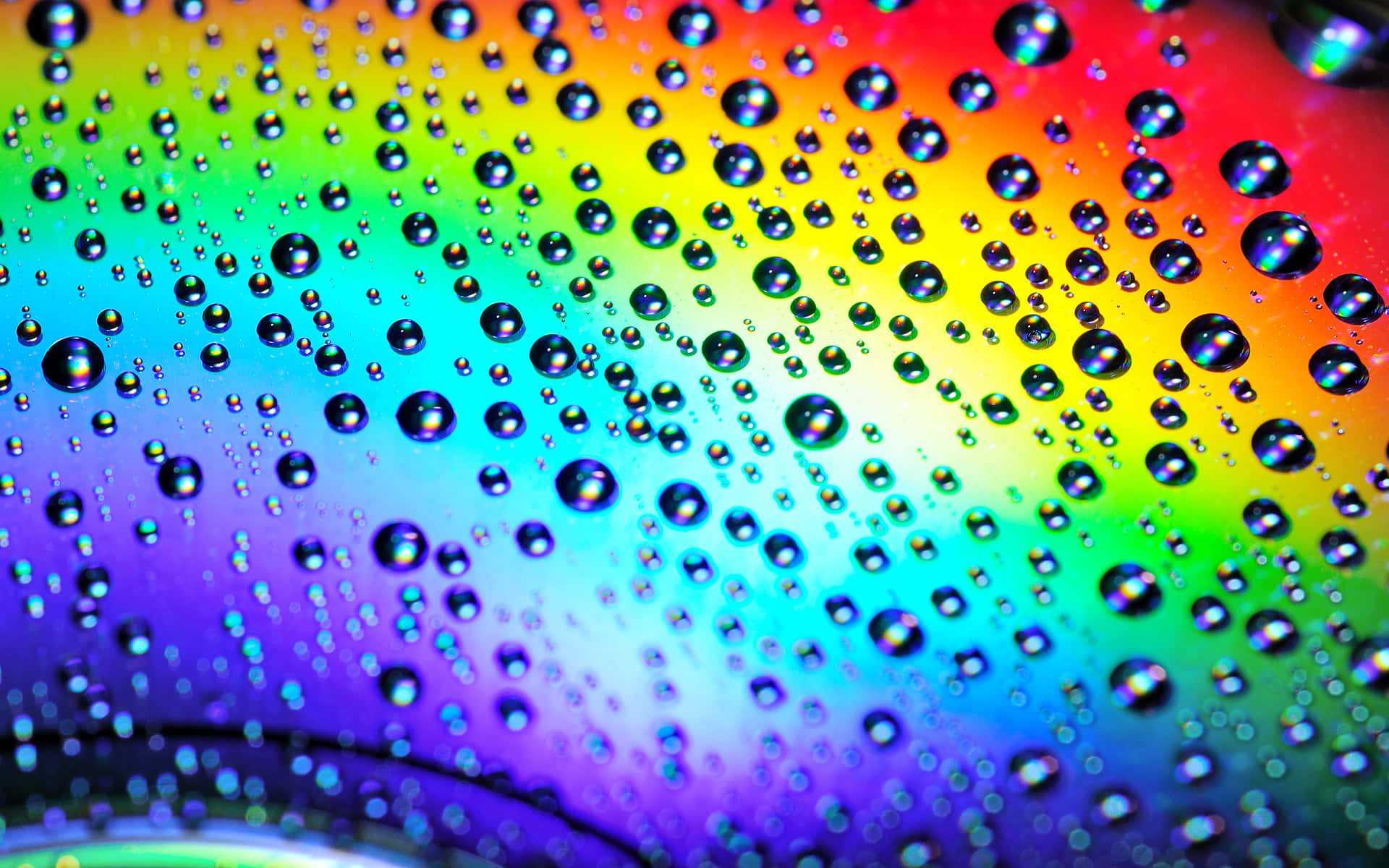 Bubbles With A Very Colorful Background
