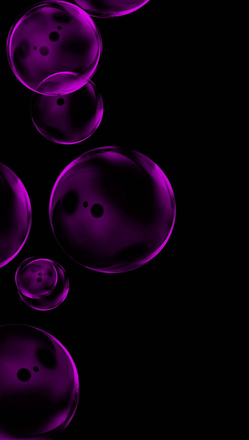 Bubbly Black And Purple Phone Background