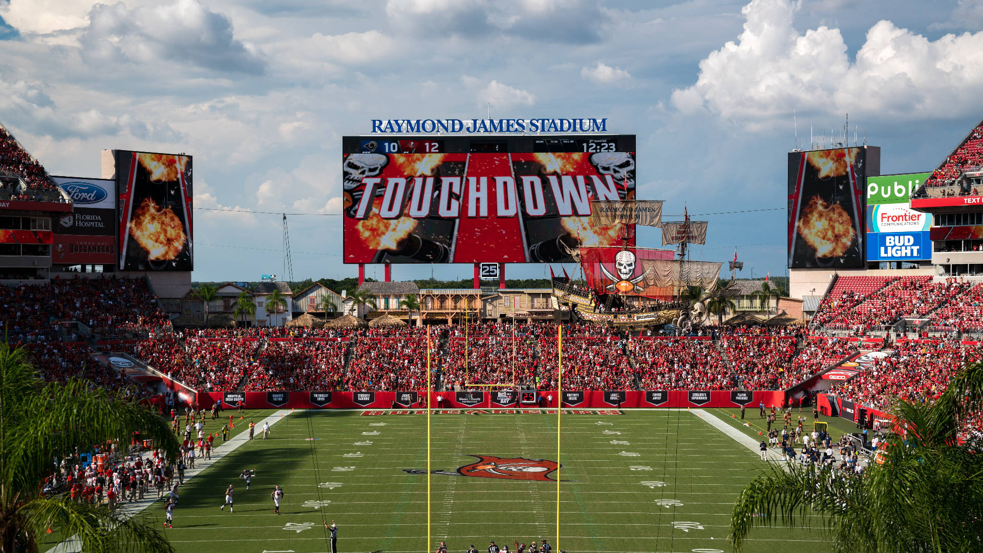 Buccaneers Stadium Touchdown Background