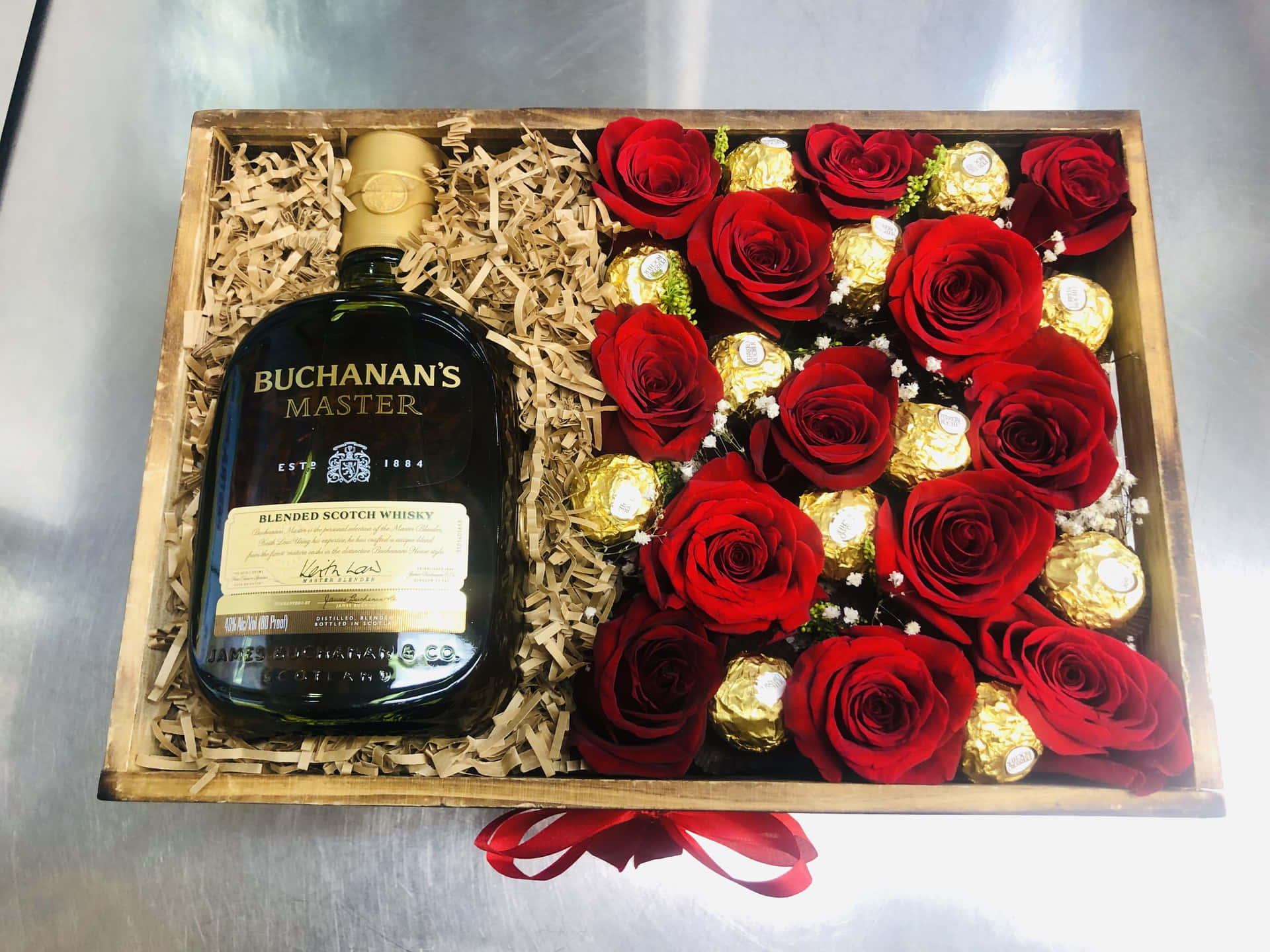 Buchanan's Master Whiskey With Chocolate And Roses