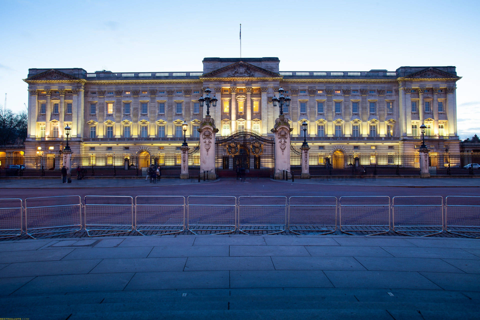 Buckingham Palace Lit Up Background