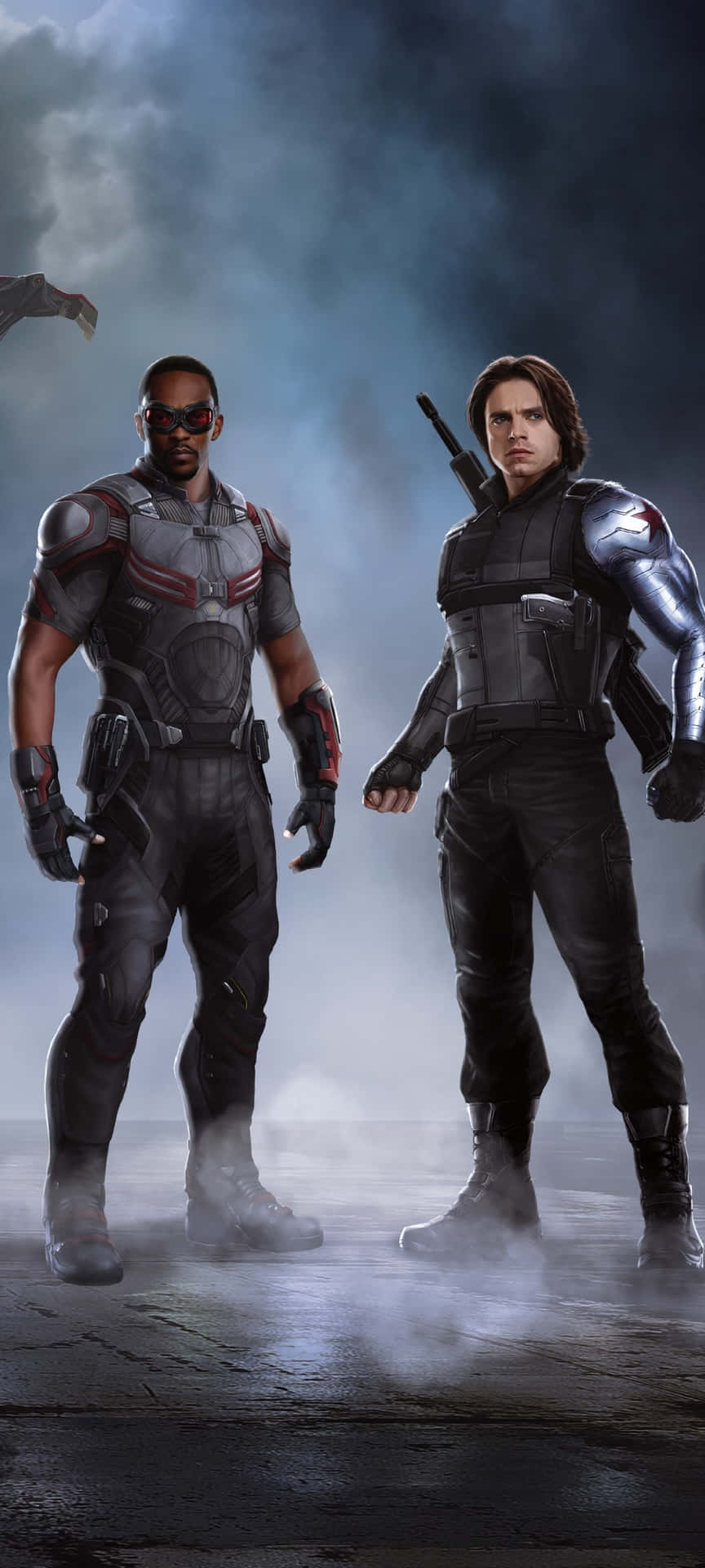 Bucky Barnes Ready To Gear Up On Your Iphone Background