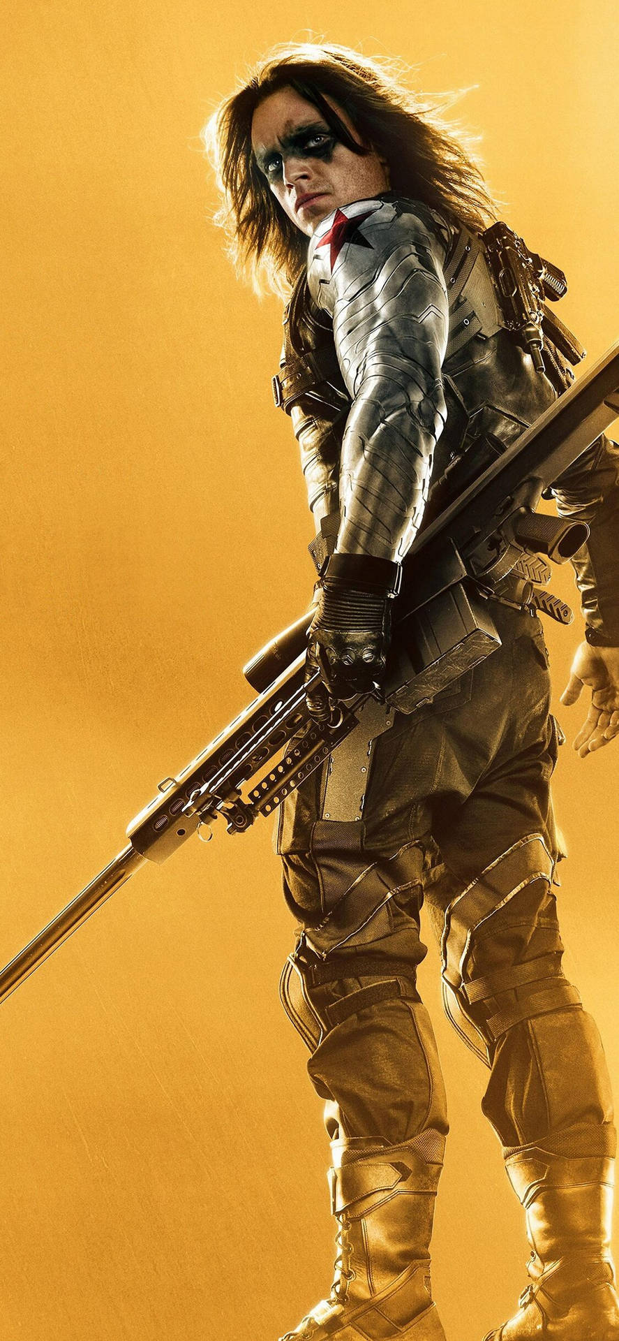 Bucky Barnes With A Sniper Background