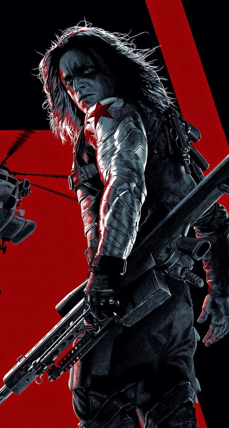 Bucky Barnes With His Marvel-ous Iphone Background