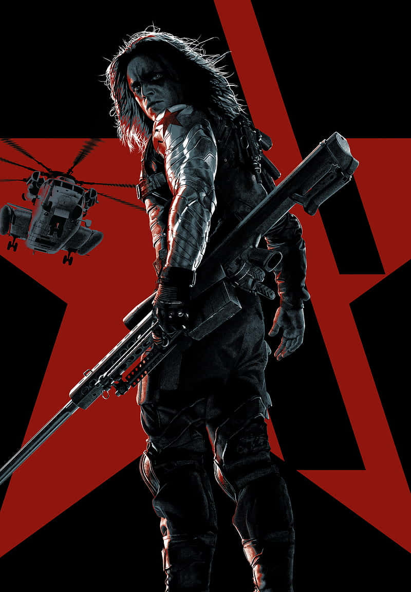 Bucky Barnes With His Revolutionary Iphone Background