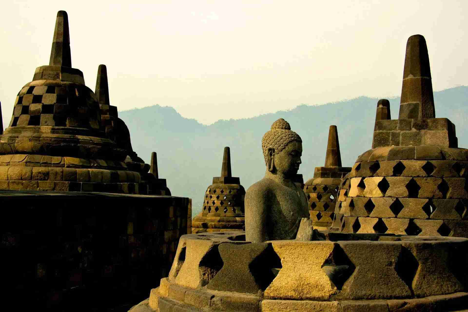 Budda Statue Borobudur Temple Background