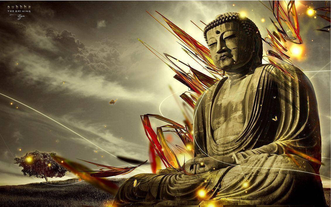 Buddha 3d Statue Background