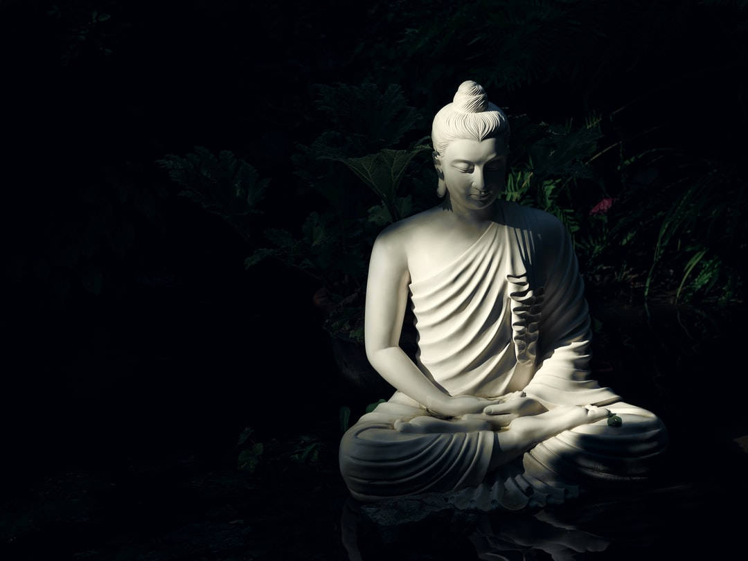 Buddha 3d White Porcelain Statue Background
