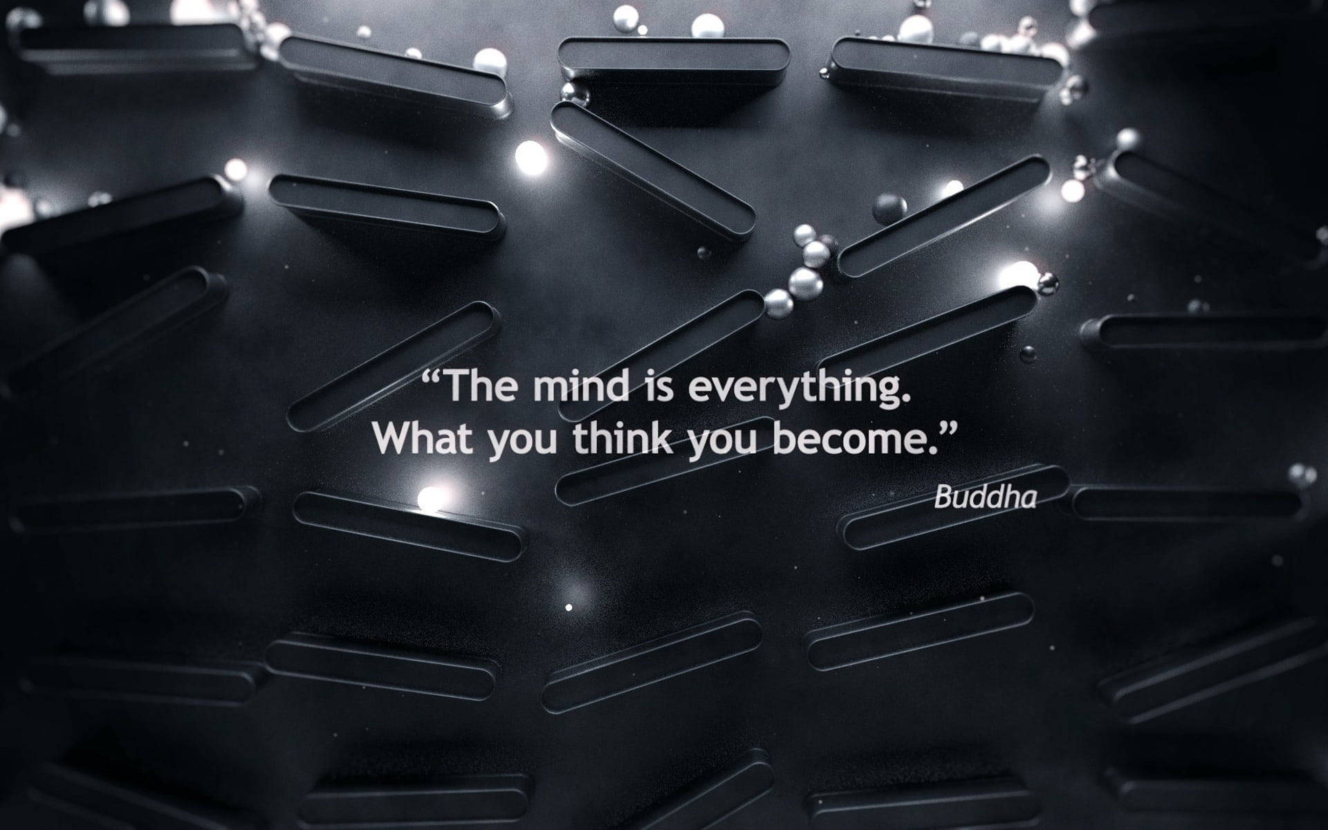 Buddha Quotes Falling Balls Background