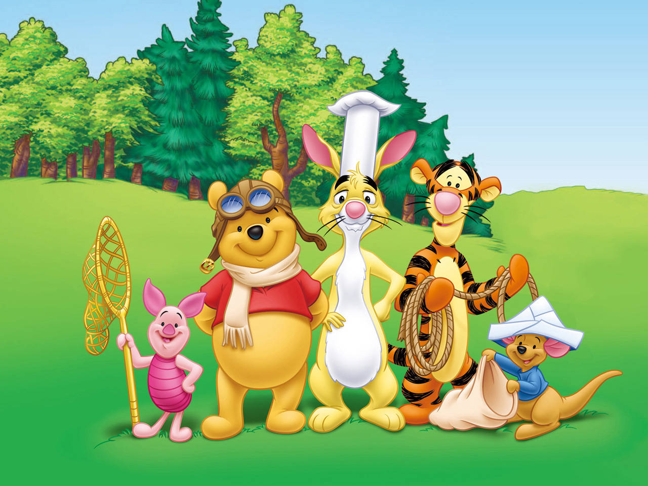 Buddies Of Winnie The Pooh Iphone Theme Background