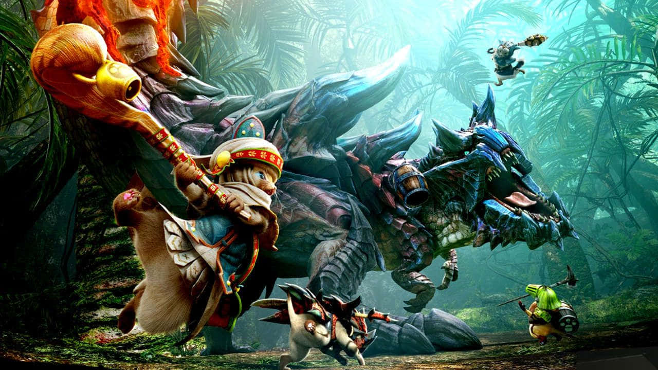 Budding Monster Hunter Prepared To Embark On An Epic Journey Background