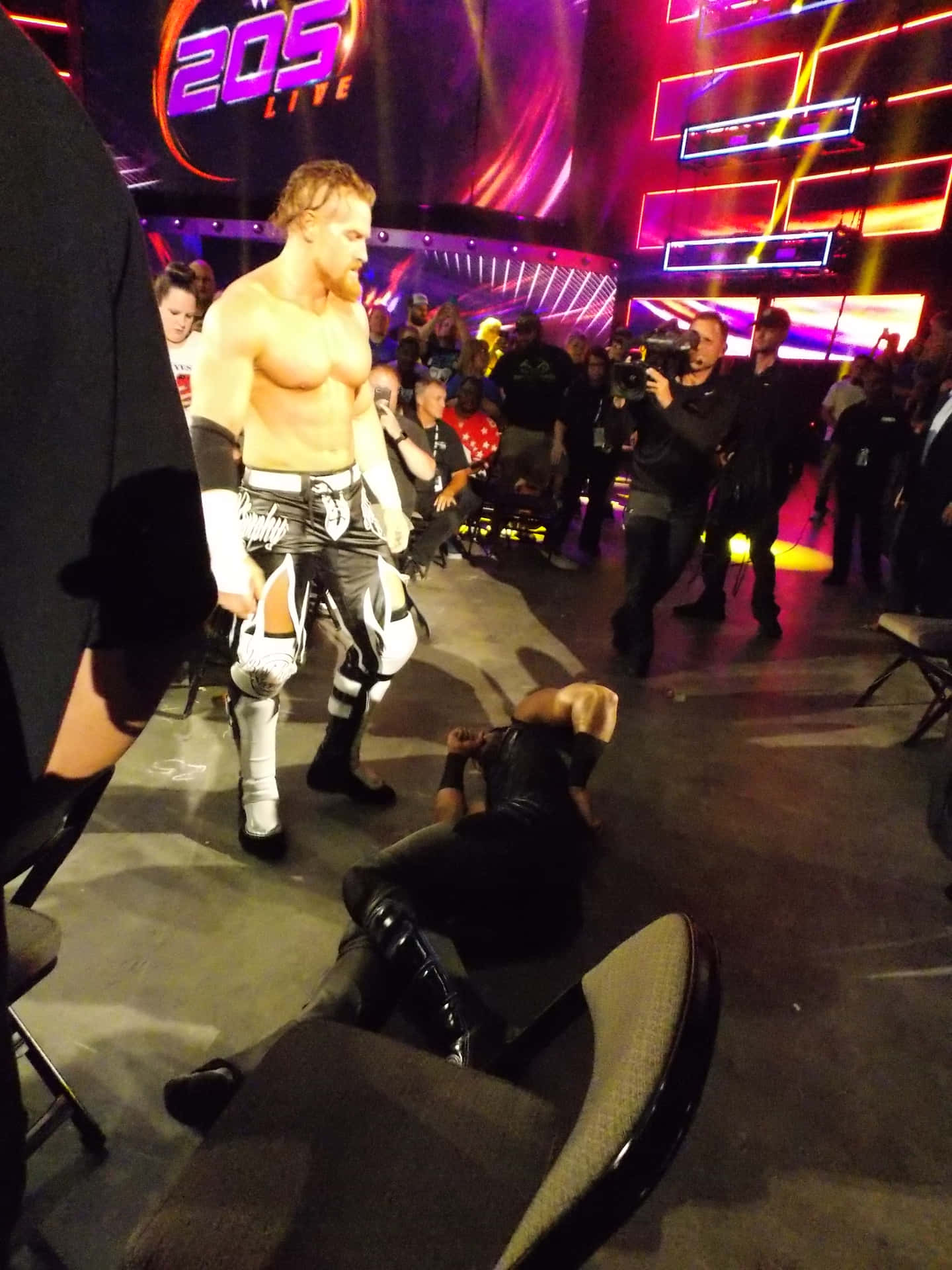 Buddy Murphy Against Mustafa Ali Wwe Smackdown Background
