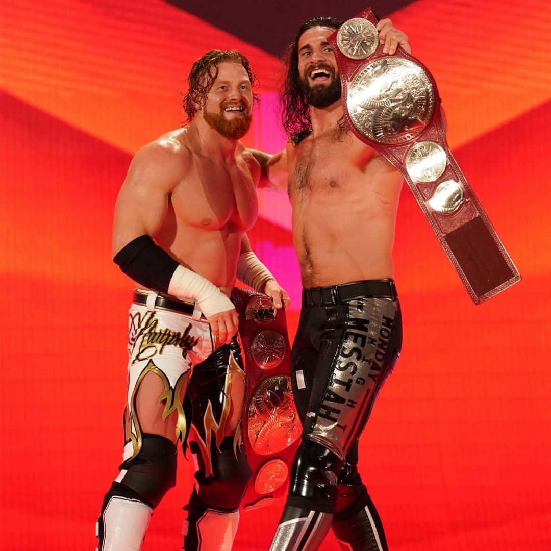 Buddy Murphy And Seth Rollins Raw Tag Team Champions Background