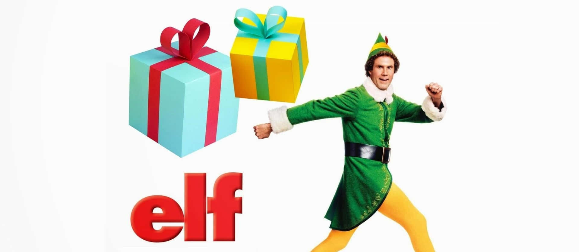 Buddy The Elf Prepping For Christmas Background