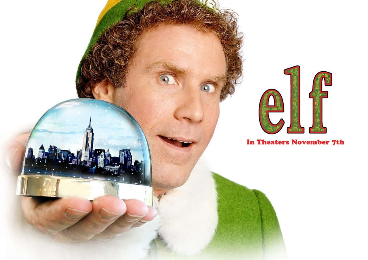 Buddy The Elf Spreads Christmas Cheer Background