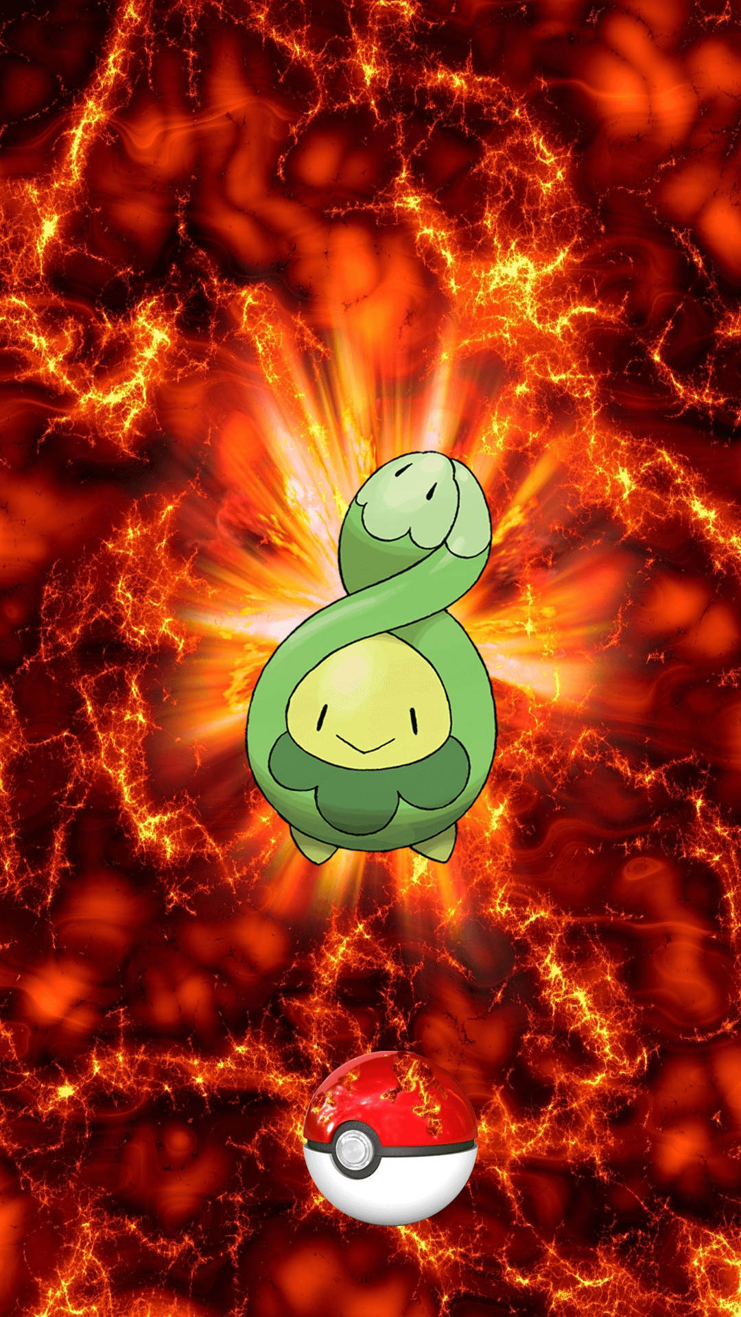 Budew In Lava Background