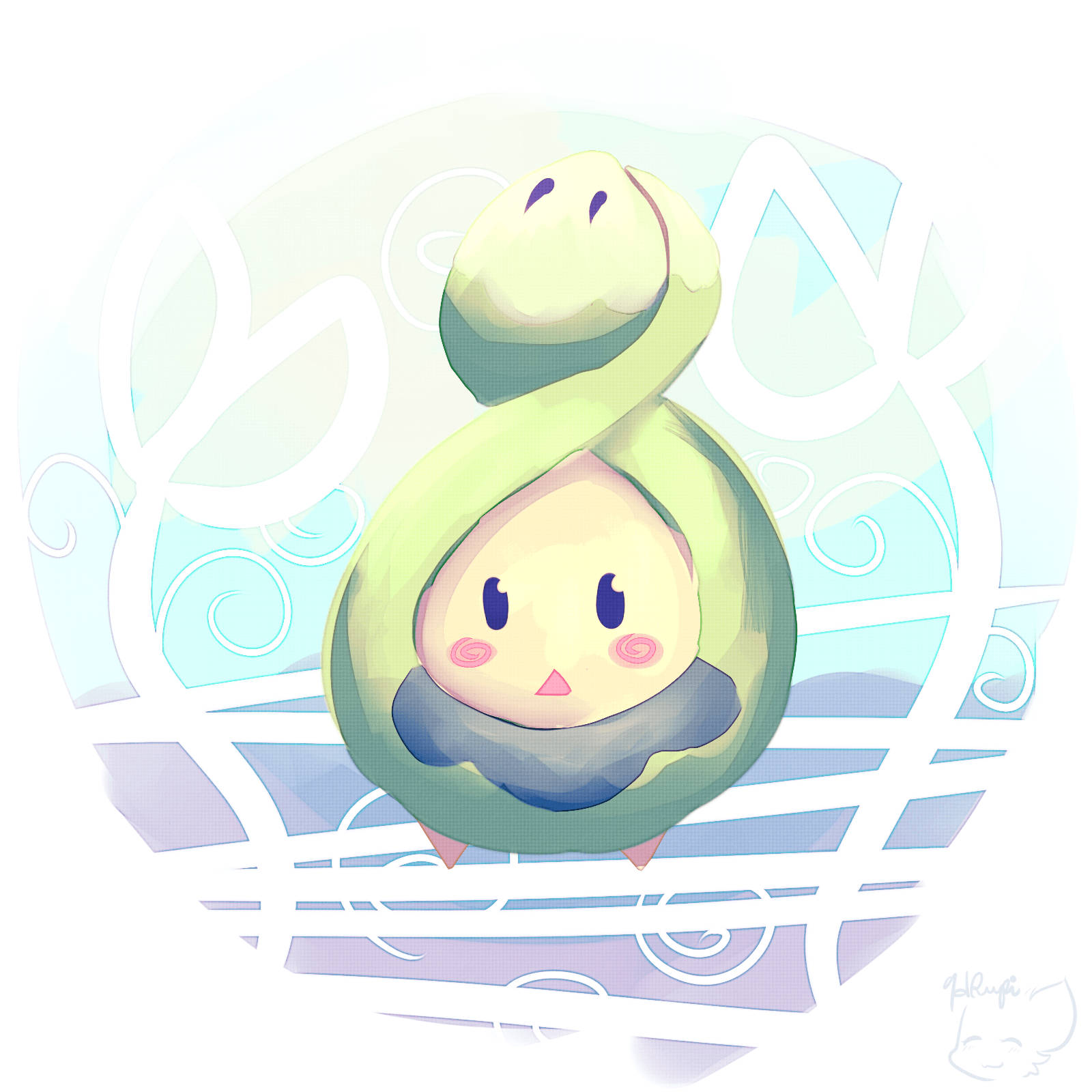 Budew Looking Surprised Background