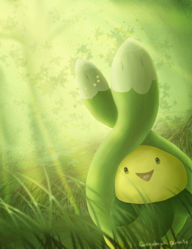 Budew On Green And Grassy Background