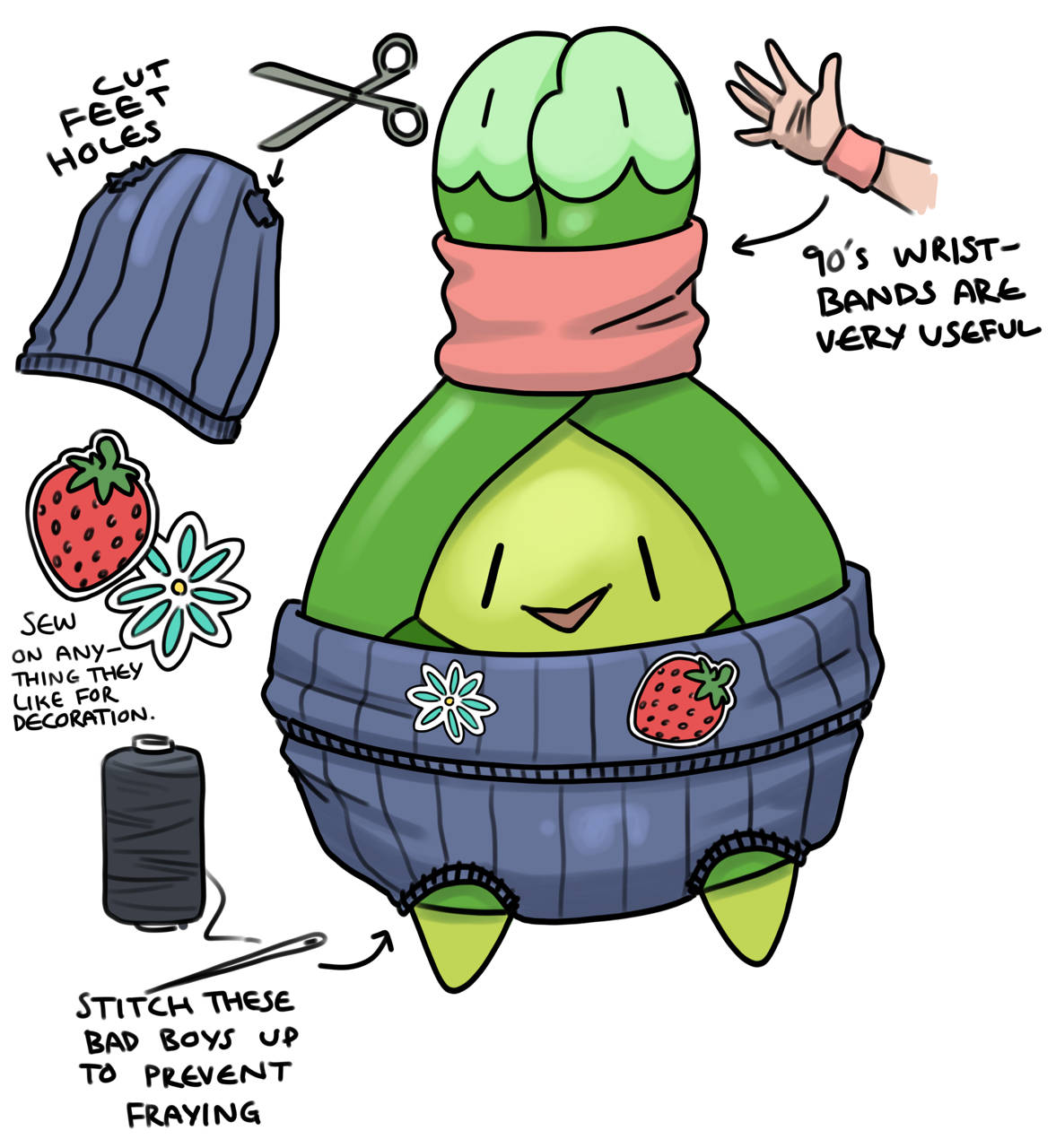 Budew With Bonnet Pants Background