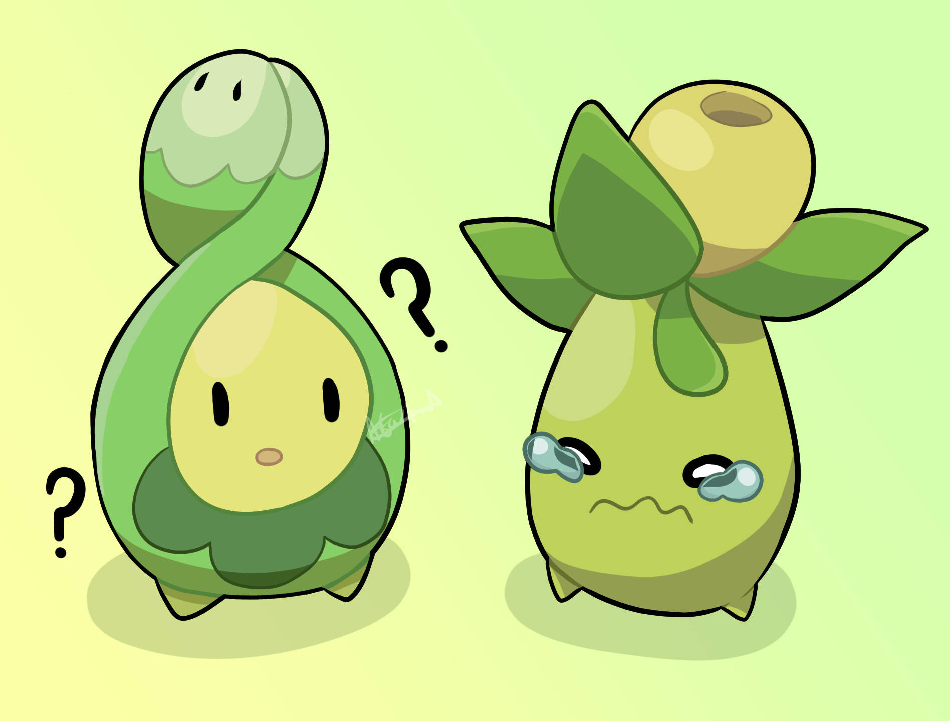 Budew With Crying Smoliv Background