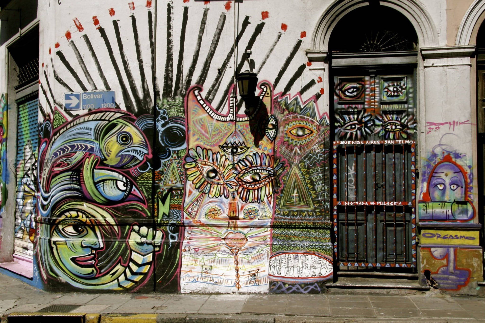 Buenos Aires Graffiti Art Background