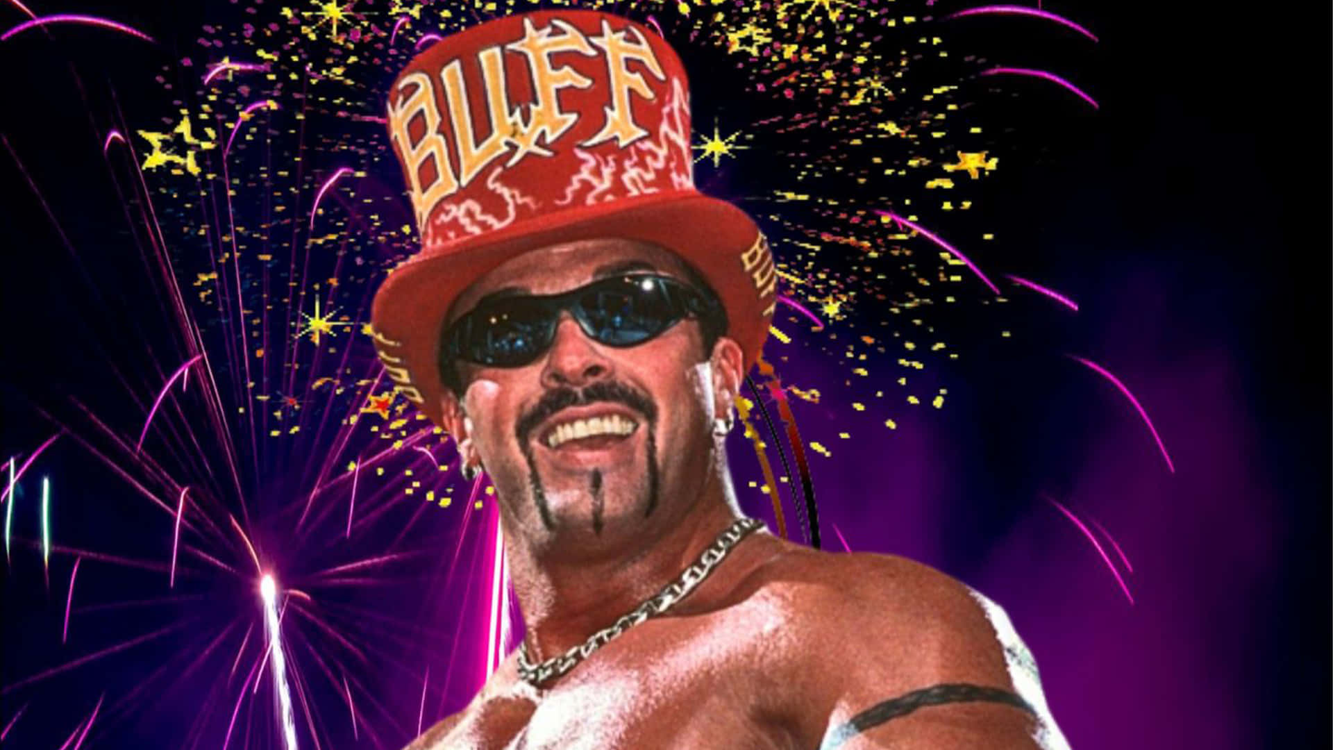 Buff Bagwell Wrestler Fireworks Digital Photo Edit Background