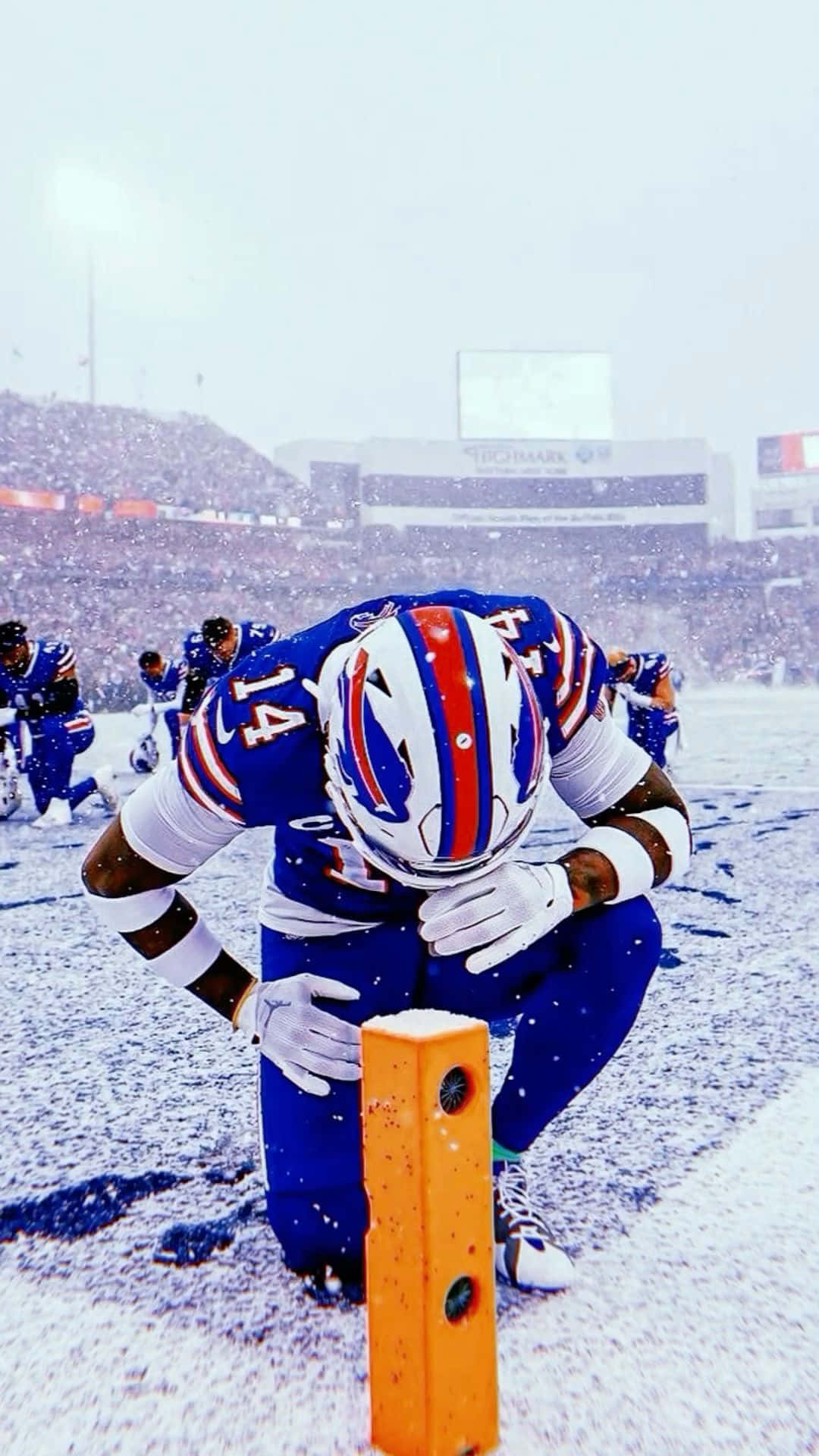 Buffalo Bills Player Snowy Game Background