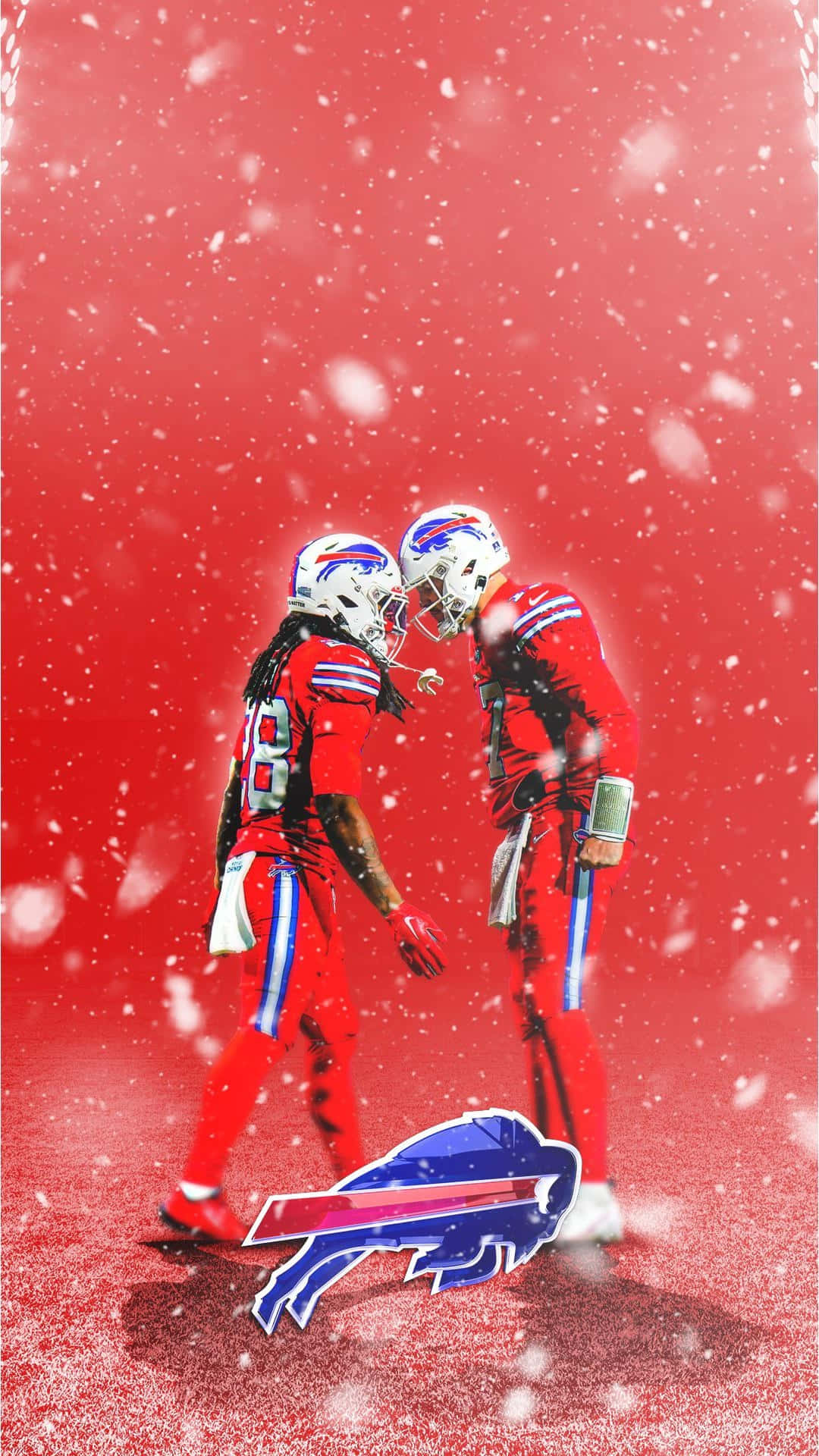 Buffalo Bills Snowy Gamei Phone Wallpaper Background