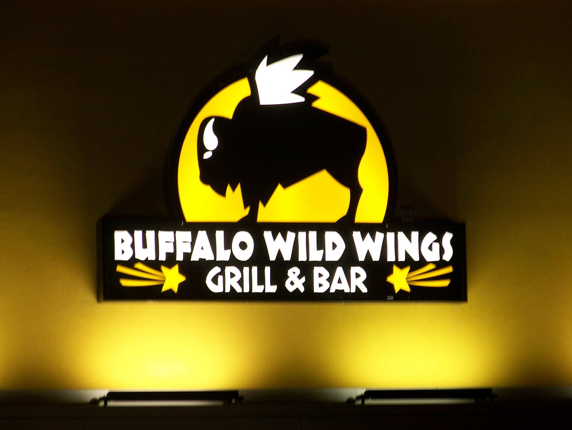 Buffalo Wild Wings Lit Signage Background