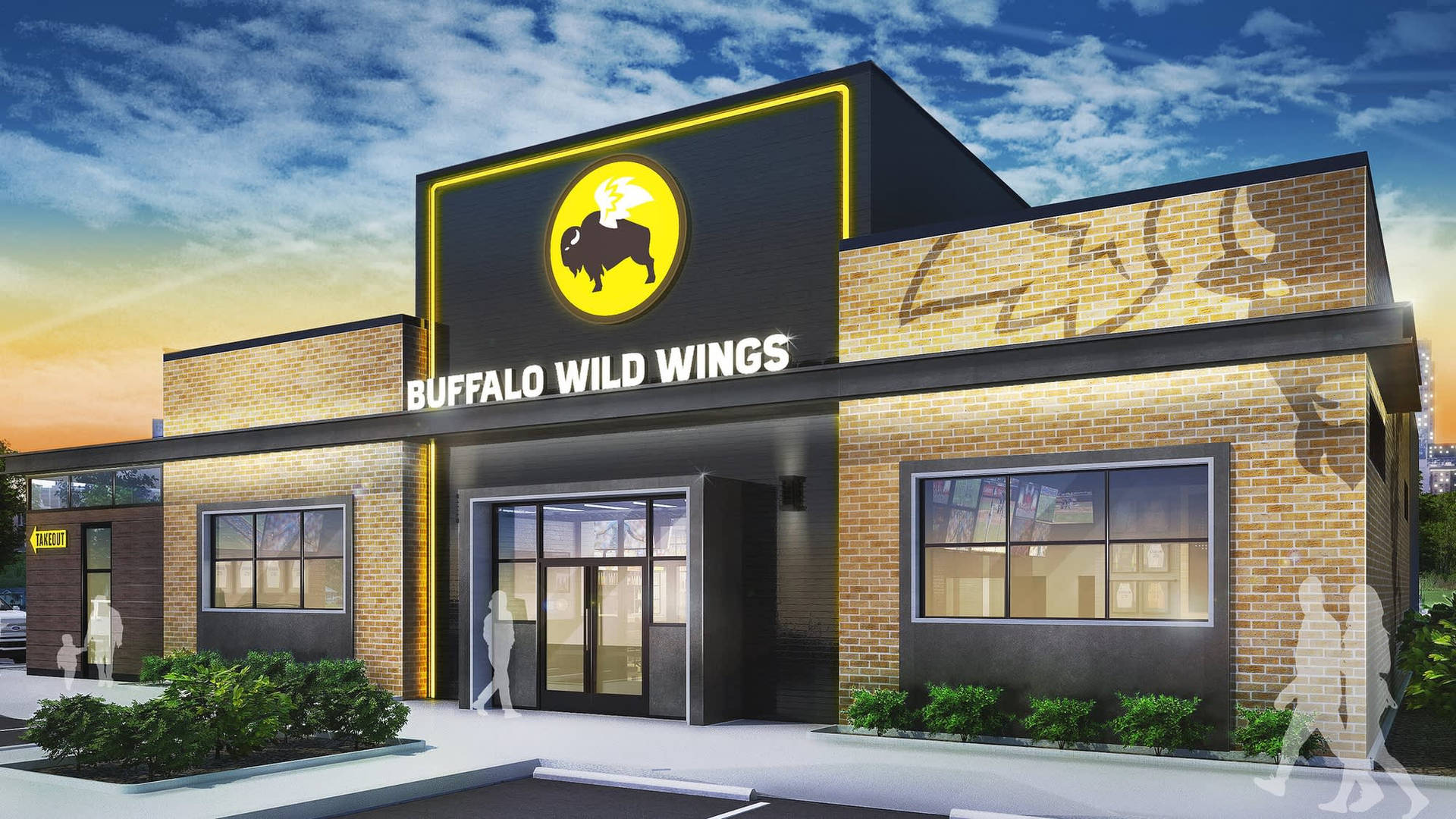 Buffalo Wild Wings Restaurant Architectural Design Background