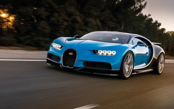 Bugatti Chiron Hypercar In Motion 4k Background