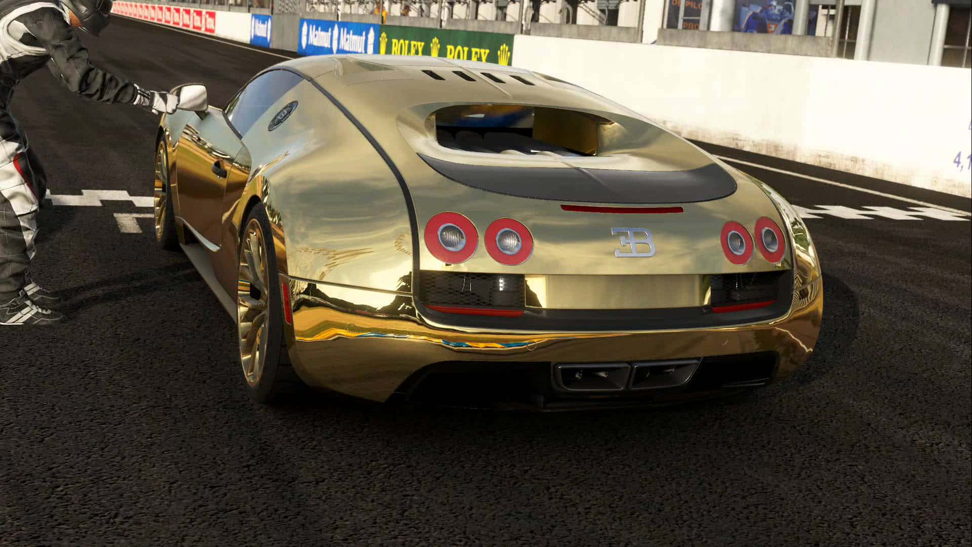 Bugatti Veyron Gt3 - Gold Car Background