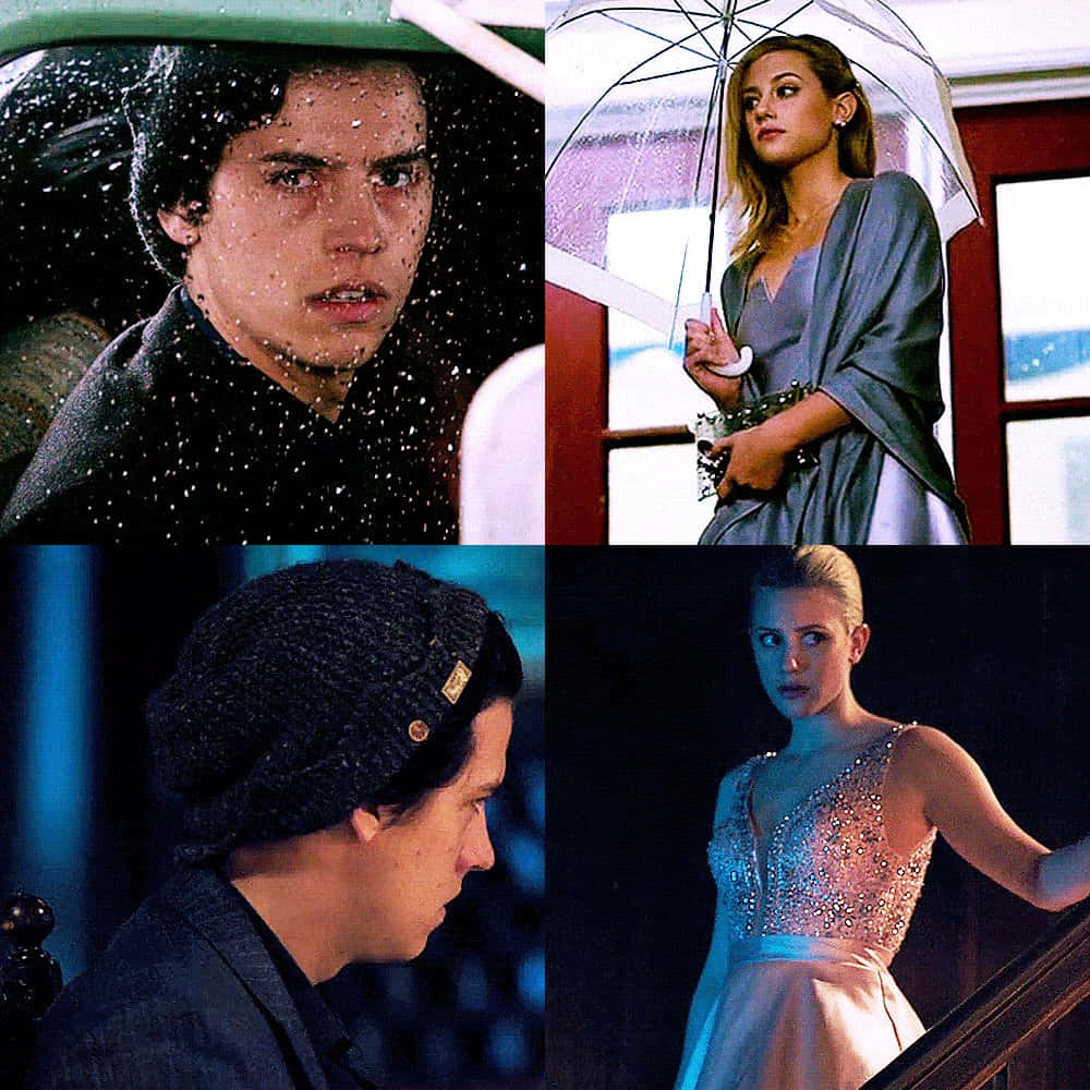 Bughead Collage Rainy Moments Background