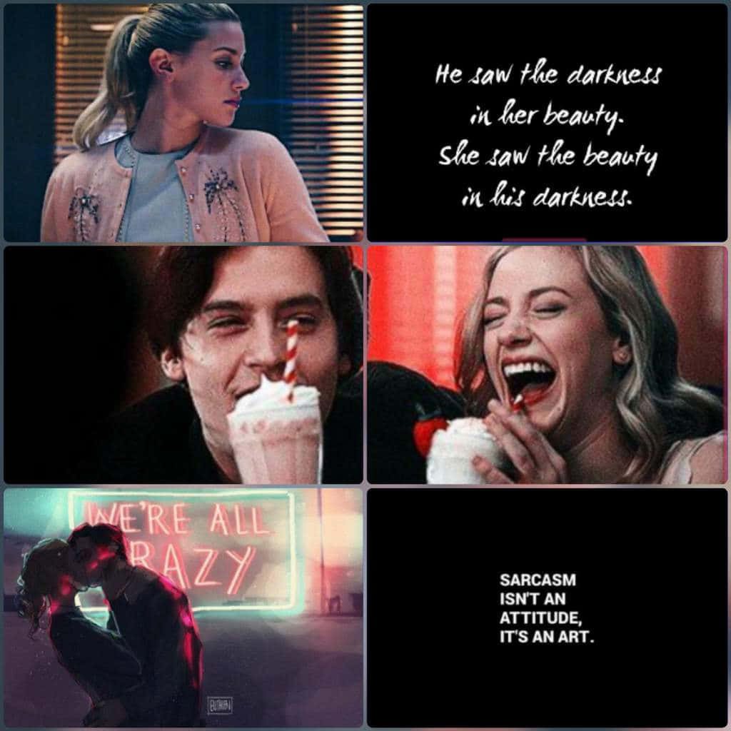 Bughead Collage Riverdale Quotes Background